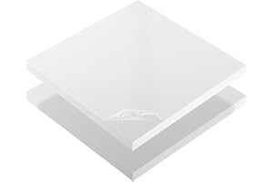 S-POLYTEC ABS Kunstoffplatte, ABS Platte in SCHWARZ ODER WEIß | VIELE verschiedene FORMATE in Stärken 1-10mm TOP Qualität (2 Stück | 20 x 30cm, 10mm Weiß)