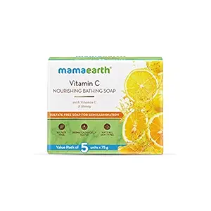 Mamaearth Vitamin C Nourishing Bathing Soap With Vitamin C and Honey for Skin Illumination ? 5x75g
