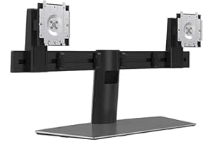 Dell MDS19 Dual Monitor Stand-up a Pantalla de 27 Pulgadas-Aluminio, Negro