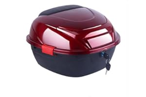Cachpib 32L Motorbike Top Box for Motorcycle Trunk with Lock for Storage Helmet, Waterproof Luggage Case Tour Tail Case Top Box for Motorcycle Scooter Moped