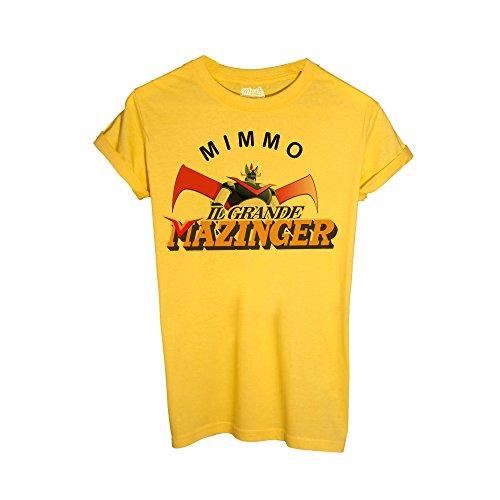 T-Shirt MIMMO Verdone T-Shirt Mazinger - Social by Mush Dress Your Style - Uomo-XL-Gialla