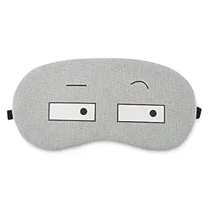 Visual Echoes Cotton Sleep Eye Mask, No Pressure Blindfold With Cooling Gel Insert, For Deep Rest, Contoured Shape And Stretchable Head Strap, Quirky Eyes & Pastel Green Color