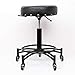 Produktbild Rollhocker Drehhocker Arbeitshocker Höhenverstellbar Mit Rollen, 360° Drehbar Praxishocker (Schwarz)