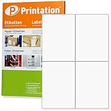 paketaufkleber vorlage word Printation Universaletiketten/Druckeretiketten klebend weiss Format kompatibel zu Avery Zweckform 3483 6120 6124 Herma 4627 4676 5063 8630, Sigel LA164 LA165, Decadry DLW-1781 OLW-4781, Radex E-105148, Viking H91-02210, Faxland, Pripa und Otto-Office INT-40550 - Adress-Etiketten / Aufkleber / Flaschenetikett 105x148mm