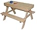 Produktbild 3 horses - Holzspielbank Sandkasten mit Tafel und Stauraum, Gartenbank Kinder, 93x78x68, Natur