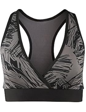 Zumba Fitness, Reggiseno sportivo a V, Grigio (Smoke), L