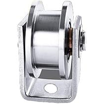 Ruota Per Porta Scorrevole In Acciaio Inox 304 - Puleggia Con Cuscinetti, Diametro 6.9 Cm, Per Guide A V - Foto 2