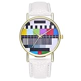 Frauen Weinlese Kunstleder Uhr Damen Mode Druck Uhr Geburtstags Geschenk kreative Uhr durch LSAltd