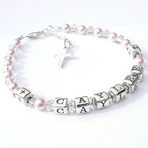 Childrens Name Bracelet - First Holy Communion Gift - Boxed