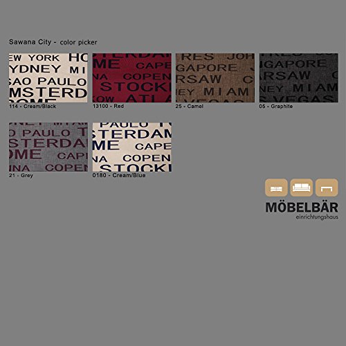 Kissenhülle Sawanna City Webstoff rund 50 cm Camel - 3