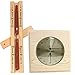 Produktbild Weigand Sauna Thermometer - Hygrometer - Kombination & Sanduhr im Set I Klimamesser in schönem Holzrahmen I Klasschische Sanduhr 15 Minuten mit dunkelrotem Sand I Zubehör I Sauna I Saunazubehör