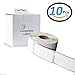Price comparison product image 10 X Colour Direct 99010 White Labels ( 28mm x 89mm ) 130 Labels Per Roll - Compatible With Dymo Label Writer And Seiko Label Printers .