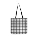 Produktbild Blau karierten tischdecke leinwand tote handtasche umhängetasche crossbody taschen geldbörsen für männer und frauen einkaufen tote