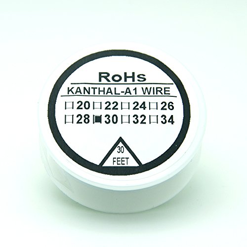 Kanthal A1 Tipo 22 - 32 G AWG de bobina de alambre de resistencia 30 ft (10 m)