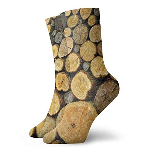 Preisvergleich Produktbild CVDGSAD Hölzerne kreisförmige Eiche beiläufige Mannschafts-Socken, dünne Socken-kurzer Knöchel für im Freien, Laufen, athletisch, Reise