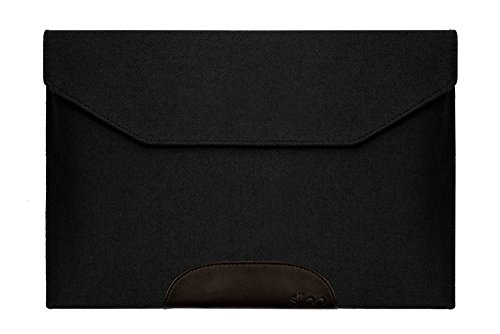 SILEO® 15-15,6 Zoll Premium Laptophülle THEO für Macbook Pro Air Dell XPS uvm. - Echtes Filz mit lebenslanger Garantie - Sleeve Case Hülle in Anthrazit & Dunkelbraun