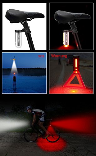 HODGSON Fahrrad Rücklicht USB Wiederaufladbares Rücklicht für Radfahren, Spritzwassergeschützt, Superhelle Rückleuchte, Sichere Taschenlampe Für Radfahren - 4