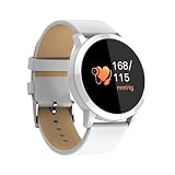 Altsommer OUKITEL W1 Smart Watch Smart Uhr Getränkeerinnerung,IP67Wasserdichtes, Schlafüberwachung,Bluetooth Smart Watch mit Herzfrequenz Modus Intelligent Armbanduhr (Weiß)
