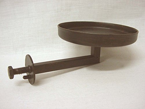 SOPORTE BASE METAL FORJA NEGRO CON ROSCA CANDELABRO PARA VELA