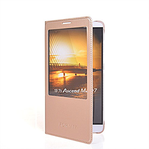 Book's Cover ofAscend Mate 7 CoqueCOOLKE Gold Flip Case Mince de Etui Housse Coque Cover pour Huawei Ascend Mate 7