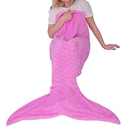 Manta de Cola de Sirena para Adultos, Tela de Franela Suave, Saco de Dormir de Todas Las Temporadas,63x152cm