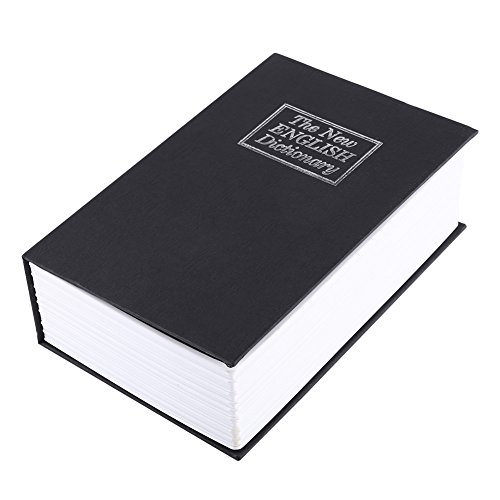 Preisvergleich Produktbild Kreatives Gefälschtes Buch Versteckter Safe Box Sicherer Kasten-Metallinnerer Behälter mit 2 Schlüsseln Hohle Wörterbuch Abzweigung Geheimes Buch Sicher für Hauptgebrauch oder Wichtige Dokumenten Spei(Klein: 18x11.5x5.5cm)