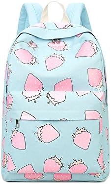 Canvas backpack / tide Japanese Korean version of junior high school students small fresh fresh simple school students high school student bag / female shoulder bag ( Color : Blue 1 )