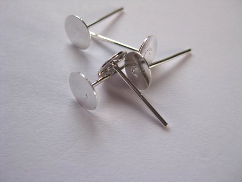 Preisvergleich Produktbild 20 Ear Post und Schmetterling - nickelfrei - Schrumpfschlauch Art Zubehör