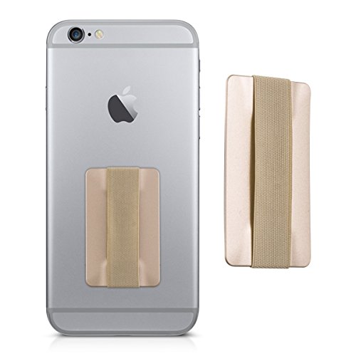 kwmobile Finger-Halterung Slim Smartphone Halter fÃ¼r die Hand, fÃ¼r verbesserte Einhandbedienung - FÃ¼r iPhone 6 Plus, Samsung Galaxy S6, Sony Xperia und mehr in Gold