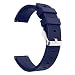 Produktbild Altsommer Hellen Farben mit Armband für Huami Amazfit Bip Watch Armband Silikon Bracelet Armband Ersatz Uhrarmband Edelstahl Faltschließe Armband Sportlich für Damen Herren (Navy)