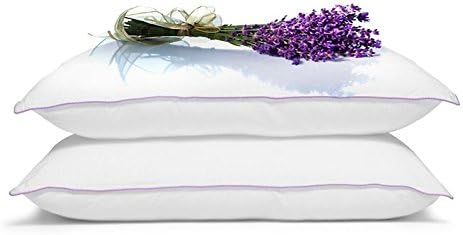 Luxury Calming Lavender Scented Pillow Sleep Well and Ease Insomnia, Aromatherapy - Pair of Pillows