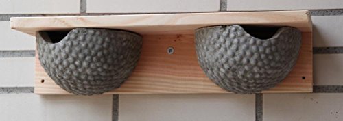 Doppel - Mehlschwalbennest Premiumqualität aus massivem Douglasien-Vollholz