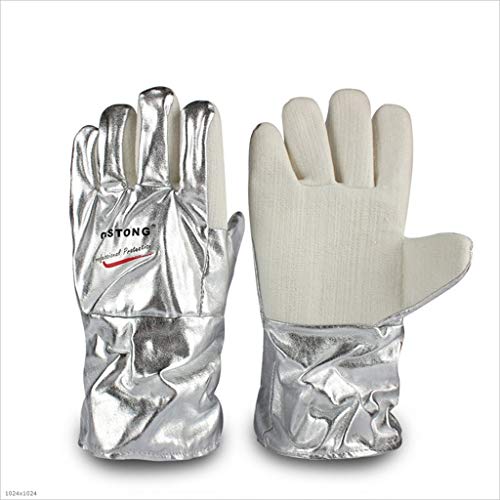 examen TUNBG Gants Haute température Portable Cuisine BBQ 300 ° c Blocage de la Chaleur 34CM Anti-brûlure Gants de pulvérisation,1Pair
