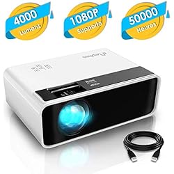 Mini Projecteur, ELEPHAS LED Videoprojecteur Portable Vidéo 1080P Supporté Rétroprojecteur HD Multimédia Cinéma Compatible HDMI/USB/Smartphone/Ordinateur,Idéal pour Les Films et Jeux Vidéo