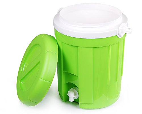 Ondis24 Thermobehälter für Glühwein Transport- oder Tischbehälter mit Auslaufhahn isoliert heiß & kalt Thermobox (8 Liter, Grün) - 3