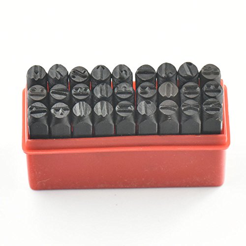 2–10 mm Alphabet + sicheren sterben Punch Stempel Buchstaben Stahl in Schutzhülle für Juweliere Set Metall, 6 mm - 2