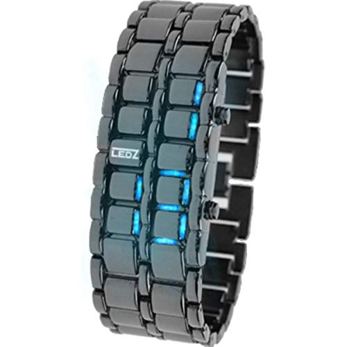 Bobopai Domire Boy Blue Light Black Metal Strap Lava Style Digital LED Watch