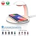 Produktbild Oeegoo Led Nachttischlampe Dimmbar mit Kabelloses Induktions Ladegerät, Touch Control Augenfreundlich Kid Nachtlampe mit RGB Farbwechsel Stimmungslicht, 10W/7.5W Wireless Charger für Samsung/iPhone.