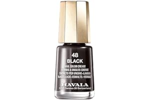 Mavala - Vernis à Ongles Mini Color - Application Précise et Aisée - Longue Tenue - Séchage Rapide - Brillance Durable - Formule Végane - Crème - 48 Black