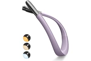 ENCLIZE LED-Nackenleselampe, Buchlampe zum Lesen im Bett, 3 Helligkeitsstufen einstellbar, leichtes, komfortables Design, Hände frei, langlebig, perfekt zum Basteln, Stricken, Camping, Lavendel Mitternacht
