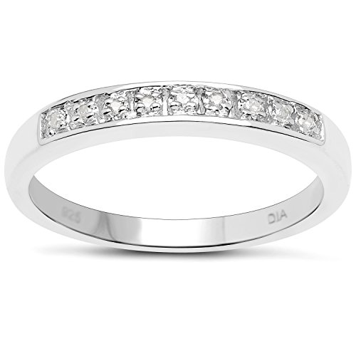 The Diamond & Wedding Ring Bargain CentreThe Diamond Ring Collection: 3mm wide Sterling Silver Channel set Diamond Eternity Ring, Size H,I,J,K,L,M,N,O,P,Q,R,S,T,U,V,W,X