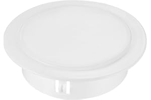 PATIKIL 100mm OD Agujero Tapones, 1 Paquete Redondo Presión Tipo Bloqueo Agujero Tubo Puesto Tubería Inserción Extremo Tapa para Tubería Protección, Blanco