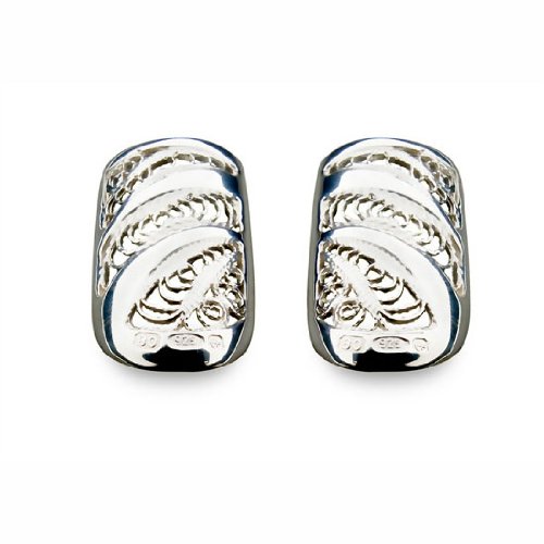 BOHEM Silver Jewellery Nail Art Vintage Lace (Small - Pair)