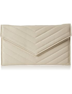 Swanky Swans Damen Marla V Stitch Metallic Clutch Bag, 2.5x17.3x29.2 cm