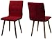 Produktbild AC Design Furniture Stuhl Charlotte, B: 43 x T:55 x H: 88 cm, Stoff, Rot