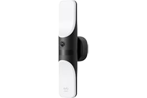 eufy Security Przewodowa lampa ścienna z kamerą S100, zewnętrzna kamera bezpieczeństwa, kamera 2K ze światłem 1200 lumenów, kolorowy noktowizor, oświetlenie aktywowane ruchem, bez miesięcznych opłat