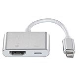 Adattatore da Lightning ad AV digitale, Lightning Digital AV adattatore Lightning a HDMI femmina, 1080p video compatibile per iPhone 8/7/6/5 Series, pad Air/Mini/Pro