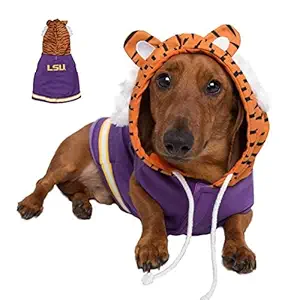 LSU Pet Jersey Dog Costume | Mike The Tiger Mascot Football Costumes for Dogs & Cats | Small, Medium, Large & XL Pets