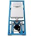 Produktbild Montage-Element für Wand-WC | mit UP-Spülkasten (UP100) und Drückerplatte, 7.5L Gesamtvolumen, guter Schallisolierung | WC-Vorwandelement, Installationssystem