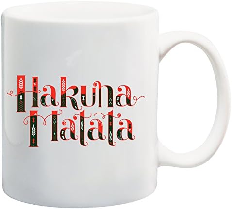 “Hakuna Matata” White Tea Coffee Mug Ceramic Coffee Tea Mug Perfect for Valentines/ Easter/Summer/Christmas/Birthday/Anniversary Gift